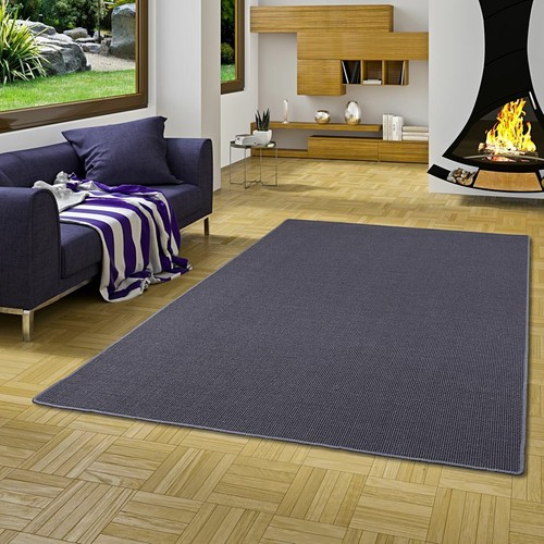 Sisal natur teppich - natur, blau