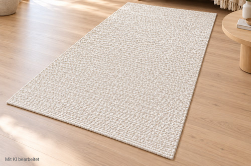 Wollteppich lana cream 80x150 - wollteppich,